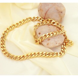 Collar Masculino De Alta Calidad Con Forma De Espiral Chapado En Oro De 18 Quilates