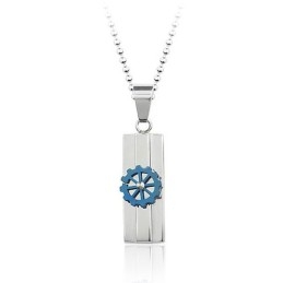Colgante Único De Titanio Y Plata Para Hombre (Cadena Gratis)