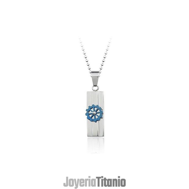 Colgante Único De Titanio Y Plata Para Hombre (Cadena Gratis) Colgante Único De Titanio Y Plata Para Hombre (Cadena Gratis)