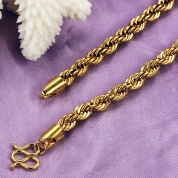 Collar Femenino Tipo Rollo Chapado En Oro De 18 Quilates De Calidad Confiable