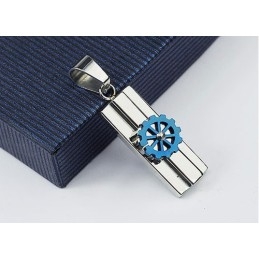 Colgante Único De Titanio Y Plata Para Hombre (Cadena Gratis)