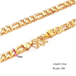 Collar Chapado En Oro De 18 Quilates Con Fuente O Para Hombre De Rendimiento Confiable