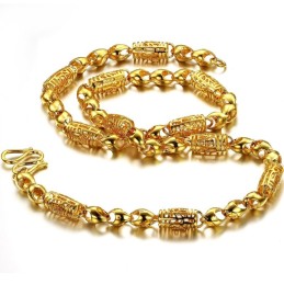 Collar Hueco Femenino Chapado En Oro De 18 Quilates De Renombre Mundial
