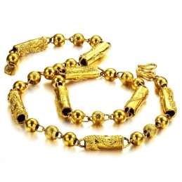 Collar De Alta Calidad Con Diseño De Dragón Masculino Chapado En Oro De 18 Quilates