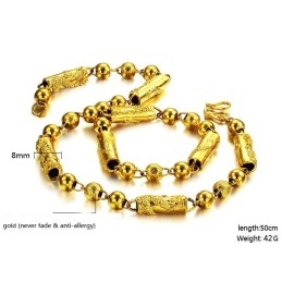 Collar De Alta Calidad Con Diseño De Dragón Masculino Chapado En Oro De 18 Quilates