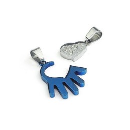 Hermoso Colgante De Titanio Para Hombre En Forma De Palma (Cadena Gratis)