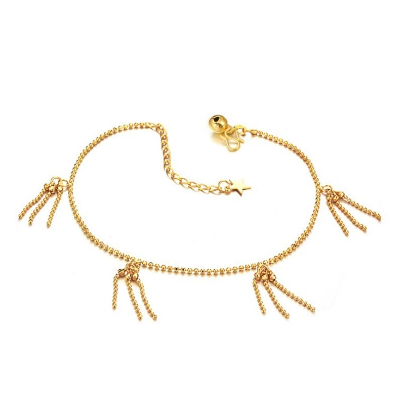 Tobillera Femenina De Calidad Superior Con Forma De Bola, Chapada En Oro De 18 Quilates Tobillera Femenina De Calidad Superior Con Forma De Bola, Chapada En Oro De 18 Quilates