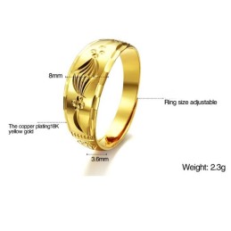 Anillo Conciso Chapado En Oro De 18 Quilates Para Mujer Con Reputación Confiable