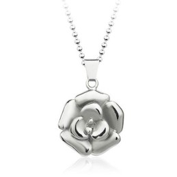 Hermoso Colgante De Titanio En Forma De Rosa Para Hombre (Cadena Gratis)