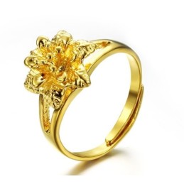 Anillo Clásico Femenino Bañado En Oro De 18 Quilates Con Amplia Variedad