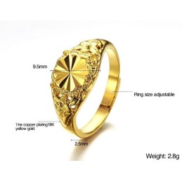 Anillo Clásico Femenino Chapado En Oro De 18 Quilates Con Calidad Y Cantidad Garantizadas