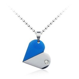 Maravilloso Colgante De Titanio Deformable En Forma De Corazón - Cadena Gratis