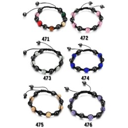 Pulsera De Cristal Con Forma De Bola Para Mujer De Alta Calidad