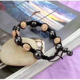Pulsera De Cristal Con Forma De Bola Para Mujer De Alta Calidad