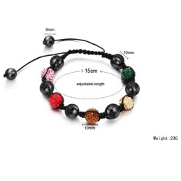 Pulsera De Cristal Con Forma De Bola Para Mujer De Alta Calidad