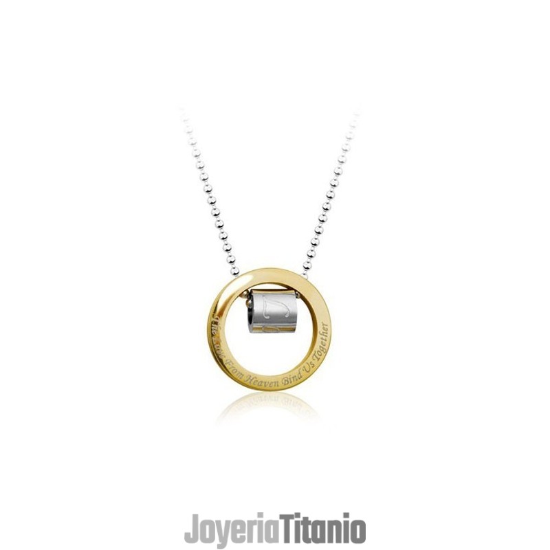 Anillo De Oro Para Hombre Con Colgante De Titanio Y Cadena De Regalo Anillo De Oro Para Hombre Con Colgante De Titanio Y Cadena De Regalo