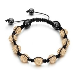 Pulsera De Cristal Con Forma De Bola Para Mujer, De Calidad Estable