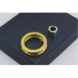 Anillo De Oro Para Hombre Con Colgante De Titanio Y Cadena De Regalo