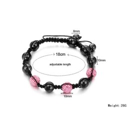 Pulsera De Cristal Con Forma De Bola Para Mujer De Alta Calidad
