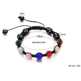 Pulsera De Cristal Con Forma De Bola Para Mujer, Con Especificaciones Completas