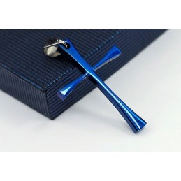 Colgante De Cruz De Titanio Azul Sencillo Para Hombre (Cadena Gratis)