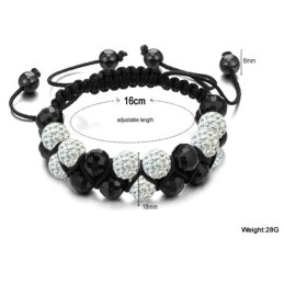 Pulsera De Cristal Con Forma De Bola Para Mujer De Alta Calidad