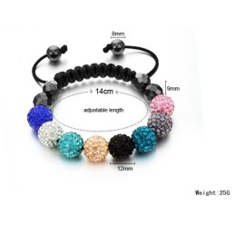 Pulsera De Cristal Con Forma De Bola Para Mujer, De Calidad Estable