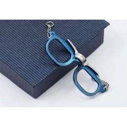 Colgante De Titanio Con Forma De Gafas Para Hombre - Cadena Gratis