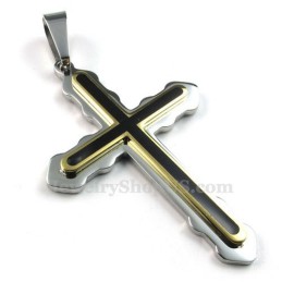Collar Con Dos Cruces De Titanio (Cadena Gratis)