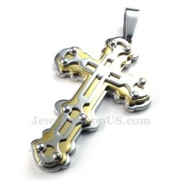 Exquisito Collar Con Colgante De Cruz De Titanio Para Hombre (Cadena Gratis)