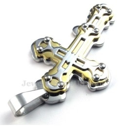 Exquisito Collar Con Colgante De Cruz De Titanio Para Hombre (Cadena Gratis)