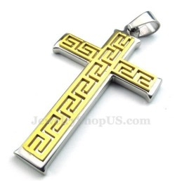 Collar Con Colgante De Cruz De Titanio Para Hombre (Cadena Gratis)