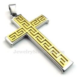 Collar Con Colgante De Cruz De Titanio Para Hombre (Cadena Gratis)