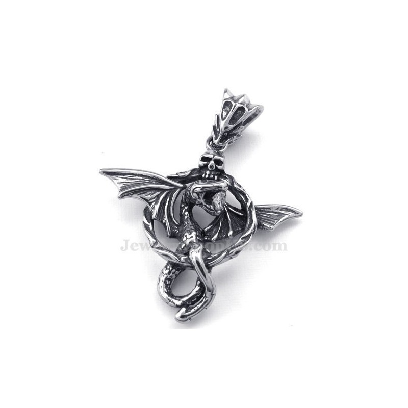 Exquisito Collar Con Colgante De Pterosaurio De Titanio (Cadena Gratis)