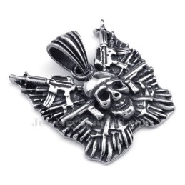 Collar Con Colgante De Calavera De Titanio (Cadena Gratis)