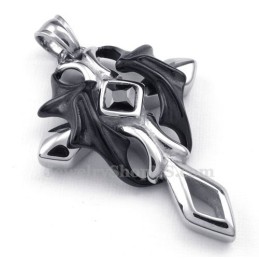 Collar Con Colgante De Cruz De Titanio (Cadena Gratis)