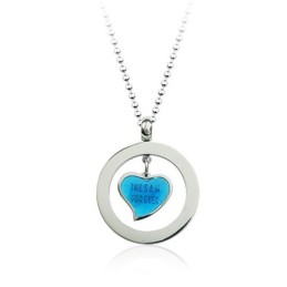 Colgante De Titanio Con Forma De Corazón De Amor De Moda - Cadena Gratis