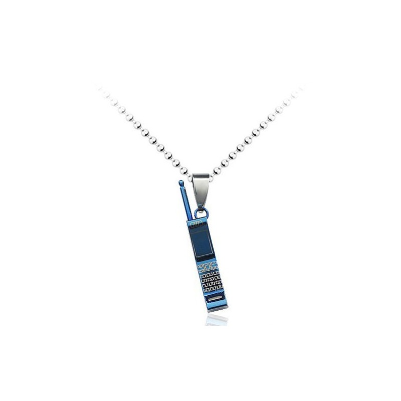 Nuevo Colgante De Titanio Para Teléfono Móvil Azul Para Hombre (Cadena Gratis) Nuevo Colgante De Titanio Para Teléfono Móvil Azul Para Hombre (Cadena Gratis)