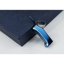 Nuevo Colgante De Titanio Para Teléfono Móvil Azul Para Hombre (Cadena Gratis)