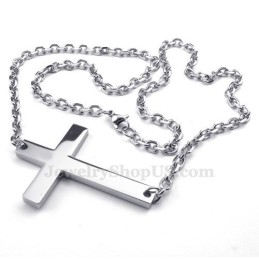 Collar Con Colgante De Cruz De Titanio (Cadena Gratis)