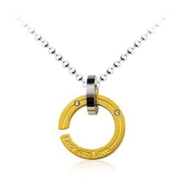 Mira Nuestro Colgante De Titanio Love Circle - Cadena Gratis