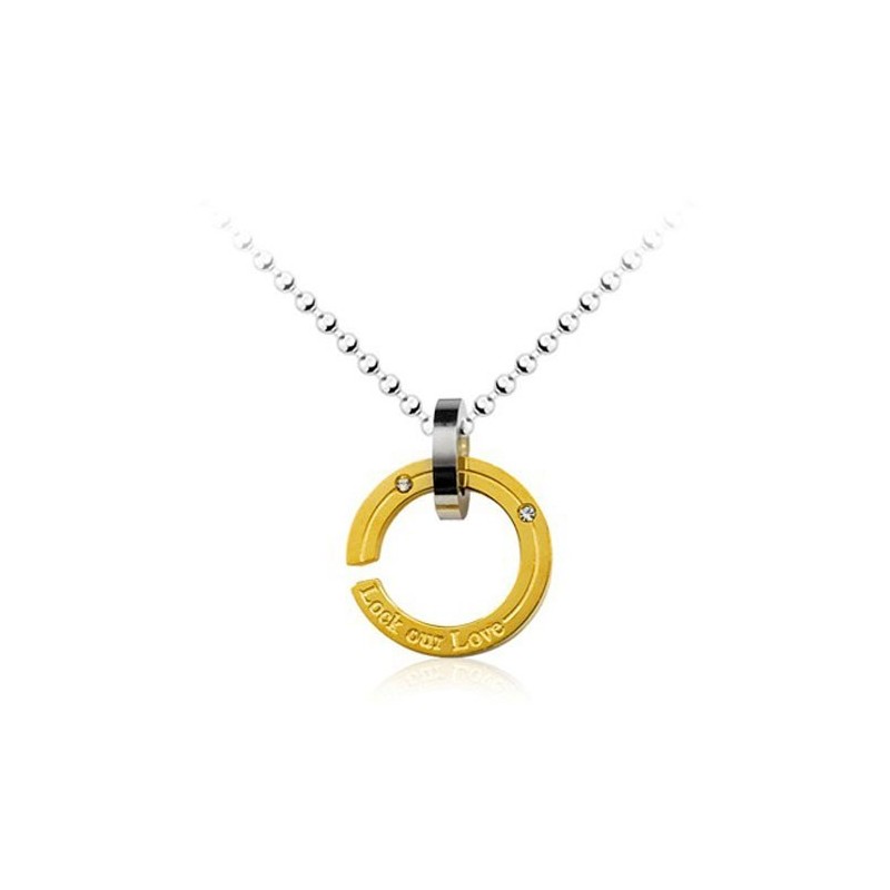Mira Nuestro Colgante De Titanio Love Circle - Cadena Gratis