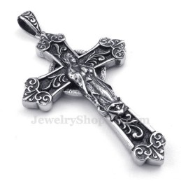 Collar Con Colgante De Cruz De Titanio De Nuestra Señora (Cadena Gratis)