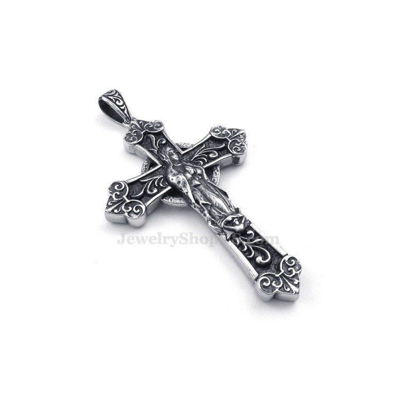 Collar Con Colgante De Cruz De Titanio De Nuestra Señora (Cadena Gratis) Collar Con Colgante De Cruz De Titanio De Nuestra Señora (Cadena Gratis)