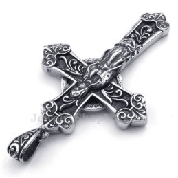 Collar Con Colgante De Cruz De Titanio De Nuestra Señora (Cadena Gratis)