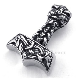 Collar Con Colgante De Martillo De Thor De Titanio (Cadena Gratis)