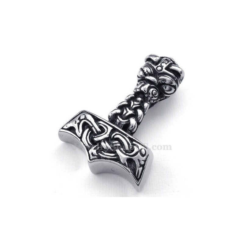 Collar Con Colgante De Martillo De Thor De Titanio (Cadena Gratis)