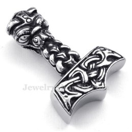 Collar Con Colgante De Martillo De Thor De Titanio (Cadena Gratis)