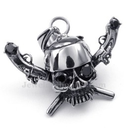 Exquisito Collar Con Colgante De Calavera Pirata De Titanio (Cadena Gratis)