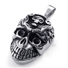 Elegante Collar Con Colgante De Calavera De Titanio (Cadena Gratis)